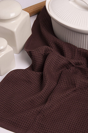 Вафельное полотенце Ideal Textile 40х60 см 240 г/м2 (56860817) Коричневый Черновцы - изображение 3