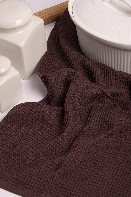 Вафельний рушник Ideal Textile 40х60 см 240 г/м2 (56860817) Коричневий Чернівці - фото 3