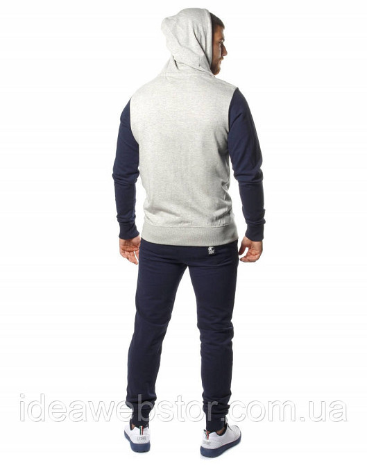 Спортивний костюм чоловічий Leone Fleece Grey Blue M сіро-синій утеплений костюм для спорту тренувань і повсякденного носіння Київ - фото 9