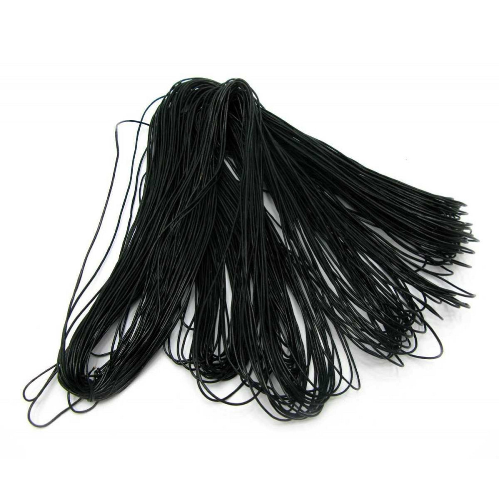 Шнур шкіряний чорний 100 метрів Київ - фото 1