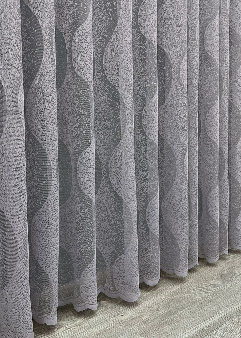 Тюль жакард колір сірий 1984т Київ - фото 6
