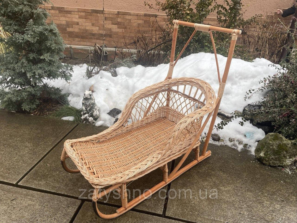 Санки  из лозы плетеные  с ручкой Киев - изображение 7