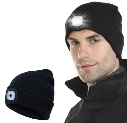 Молодіжна шапка з led ліхтариком Київ - фото 3