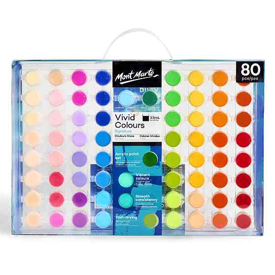 Набор акриловых красок Mont Marte Vivid Colors - 80 штук Каменец-Подольский