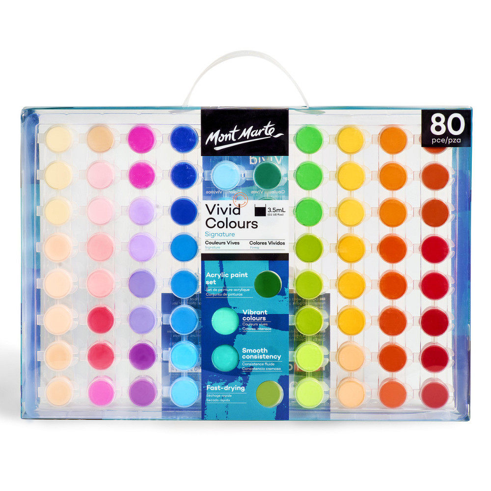 Набір акрилових фарб Mont Marte Vivid Colors - 80 штук Кам'янець-Подільський - фото 4