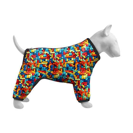 Вітровка для собак WAUDOG Clothes, малюнок "Блоки", L50, В 70-74 см, С 47-50 см Коломия
