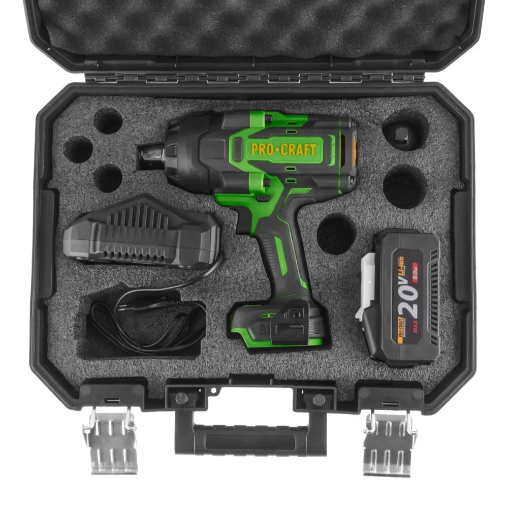 Гайковерт акумуляторний безщітковий інструмент Procraft PWA90,Безщітковий гайковерт з 1 АКБ та ЗП  3/4" на 1/2"  20 В 8 А  год Львів - фото 10