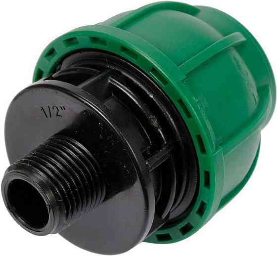 Муфта до водяних пластикових труб з зовн. різьбою 32 мм- 1/2" FLO поліпропіленова, для тиску 1 MPa Одеса