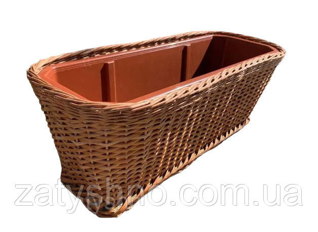 Плетена підставка для квітів на підвіконня Київ - фото 1