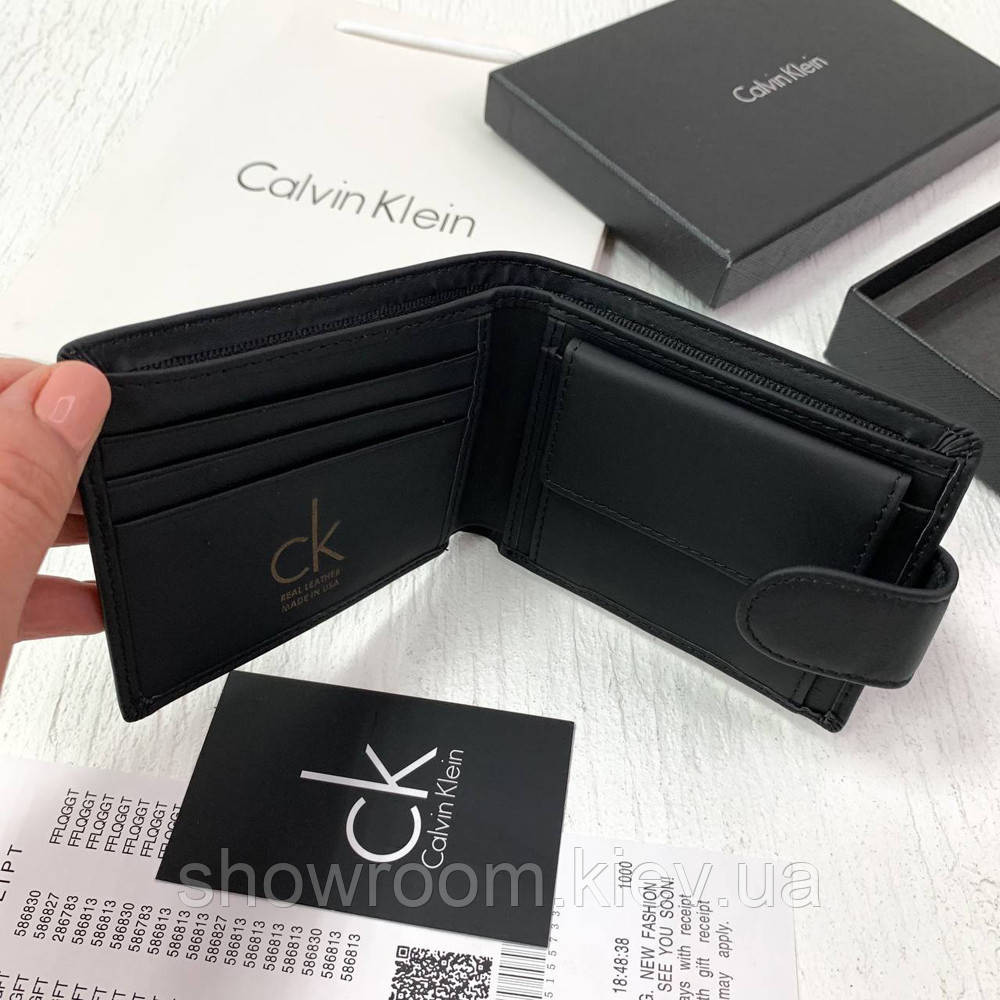 Мужское портмоне Calvin Klein из кожи в подарочном наборе (8876-2) Киев - изображение 5