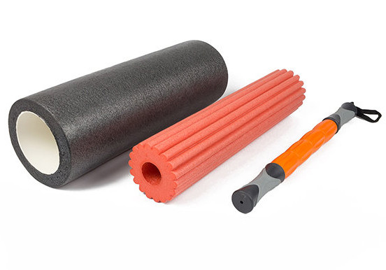 Масажний ролик EasyFit TIO 3 в 1 Чорний-помаранчевий Коломыя - изображение 1