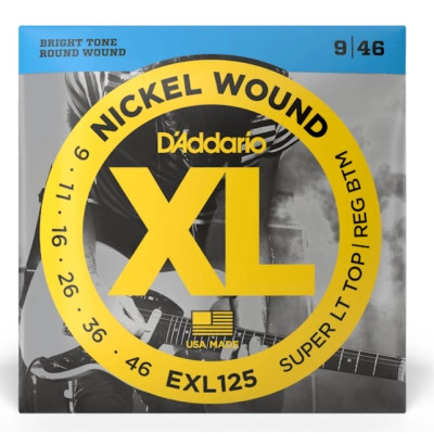 Струны для гитары D'Addario XL Nickel Wound Super Light Top / Regular Bottom (09-46) (EXL125) Винница - изображение 1