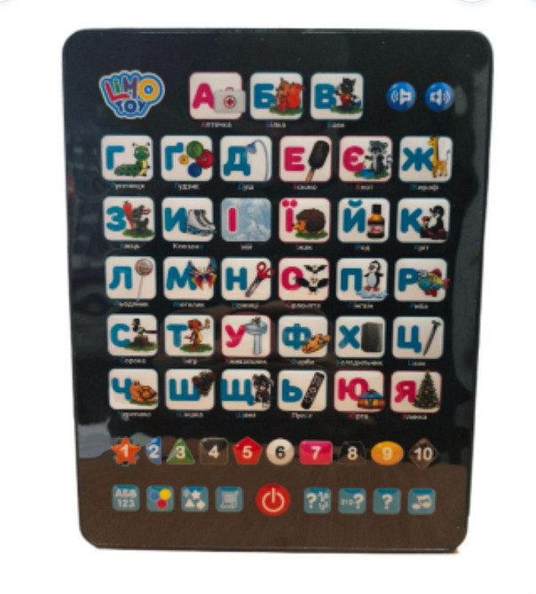 Музыкальный розвивающий планшет Алфавит черный Киев - изображение 3