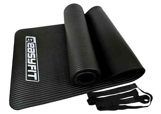 Килимок для фітнесу та йоги EasyFit NBR 10 мм Чорний Коломыя