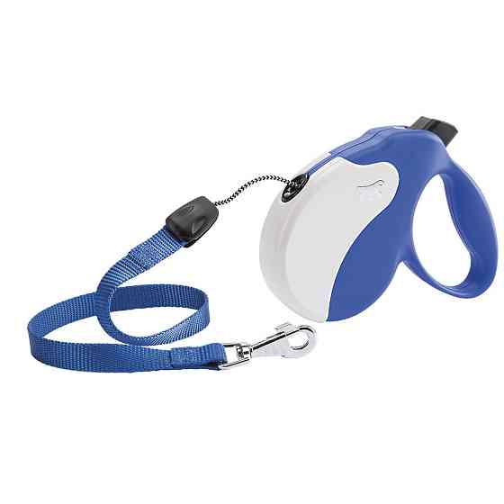 Поводир - рулетка для собак з шнуром Ferplast Amigo Cord (Ферпласт Аміго Корд) 14 х 3.6 x h 12 см - S, Синій Запоріжжя