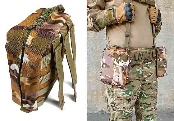 Підсумок аптечка тактична MOLLE Multicam Arid (степовий) для РПС, разгрузки або жилету Коломия