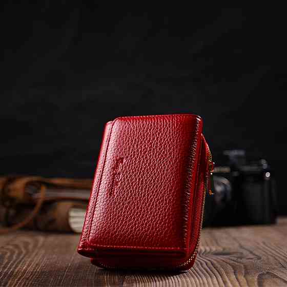 Портмоне женское в три сложения из натуральной кожи Tony Bellucci 22023 Красный Киев