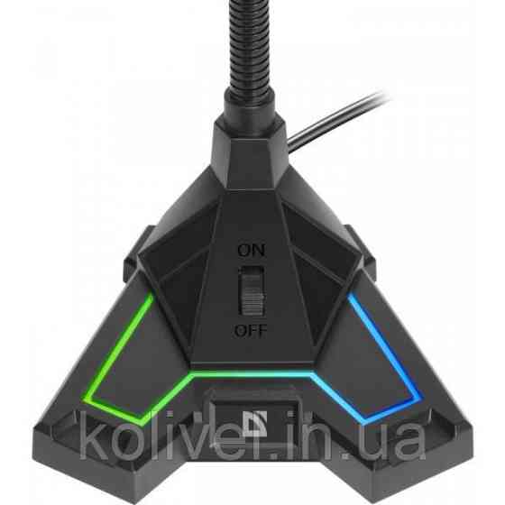 Ігровий стрім мікрофон Pitch GMC 200 3,5 мм, LED, провід 1.5 м (64620) Київ