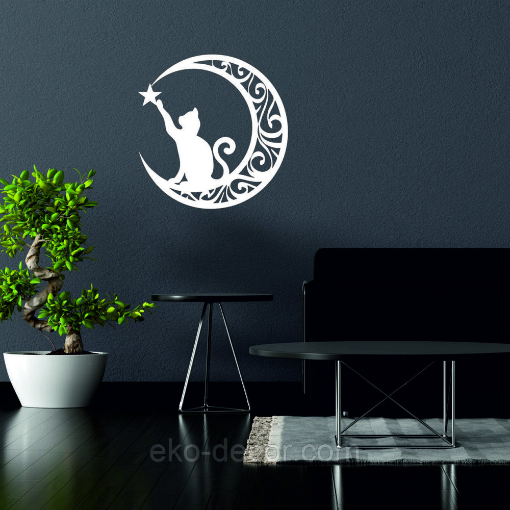 Декоративне настінне 3D Панно «Кіт» Декор на стіну з об'ємом Київ - фото 2