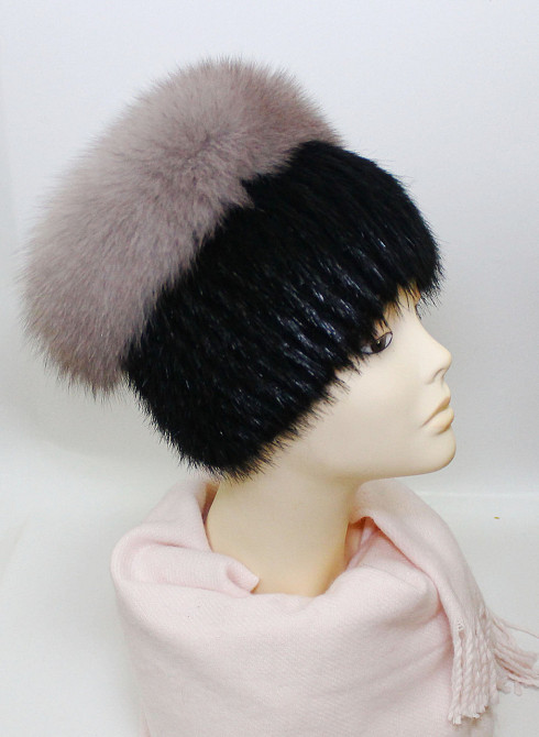 Шапка хутряна жіноча Кубанка Пенелопа Чорний Харків - фото 1