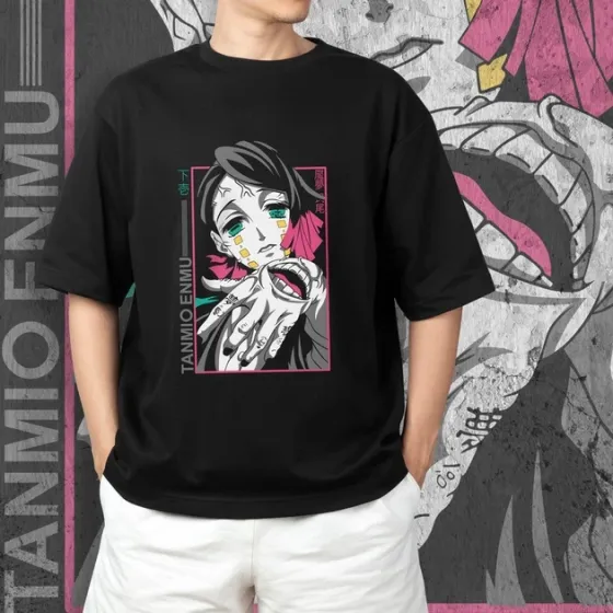 Футболка для подростка мальчика с принтом Клинок, рассекающий демонов Таміо Енму Размер 160 Anime10386 Днепр