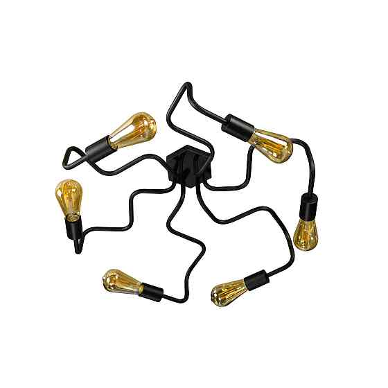 Потолочная люстра паук лофт черная 6 ламп Laminari NL5526-6 Одесса