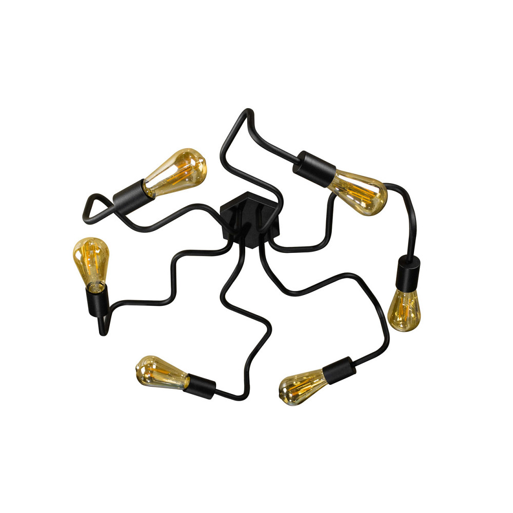 Потолочная люстра паук лофт черная 6 ламп Laminari NL5526-6 Одесса - изображение 1