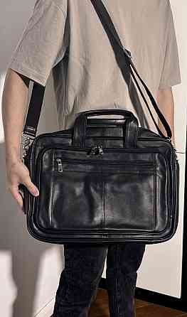 Сумка мужская Vintage 14398 для ноутбука 17 дюймов Черная Киев