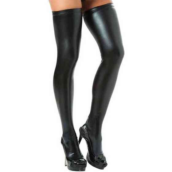 Латексные чулки - Чёрный - S/M (2/3) – Эротическое бельё Винница