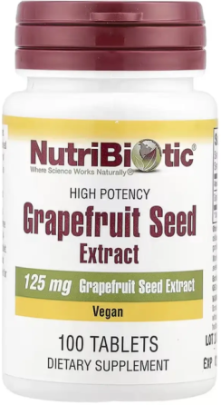 Экстракт косточек грейпфрута Nutribiotic Grapefruit Seed Extract 125mg 100 таб Киев