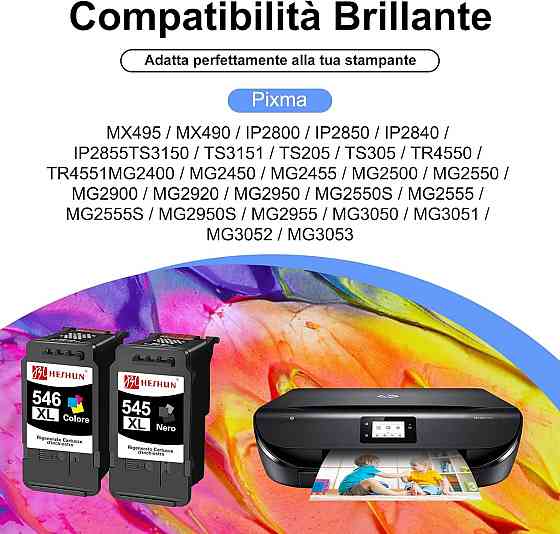 Чорнильні картриджі Heshun PG 545 XL CL 546 XL для Canon PG545XL і CL546XL 545 Black 546 Color Replacement Дніпро