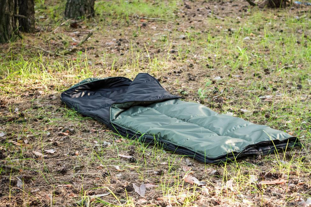 Зимовий водонепронекний спальний мішок хакі 220*100 на флісі з капюшоном для військовослужбовців   WAR Львів - фото 5