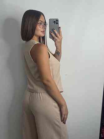 Лляний костюм-трійка у класичному стилі Беж XS-S Харків