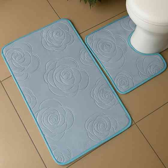 Набір синіх килимків для ванної 2 шт Rose Blue Вінниця