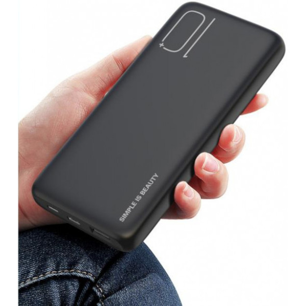 Портативний зовнішній акумулятор XO PR182 10000mAh (Чорний) Вінниця - фото 6