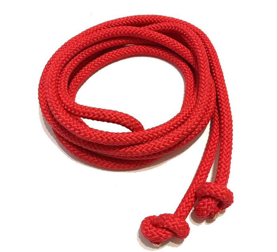 Скакалка гімнастична для гімнастики художньої 3 метри червона 10 мм дитяча спортивна мотузкова Кам'янське - фото 1