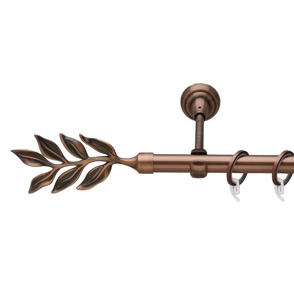 Карниз Orvit Лавр металевий однорядний відкритий гладка труба кільце фасонне металеве  Мідь 19 мм 300 см Львов - изображение 1