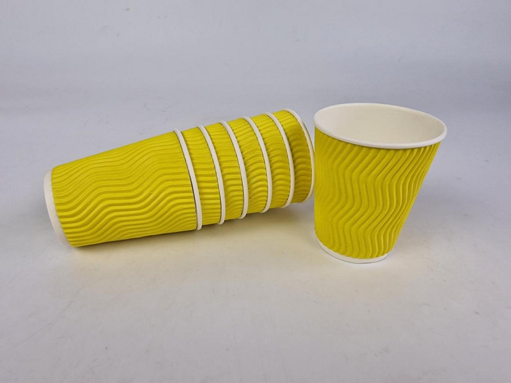 Стакан паперовий для кави та чаю 250 мл "ЖІЛТИЙ" h9 (20 шт.) Харків - фото 1