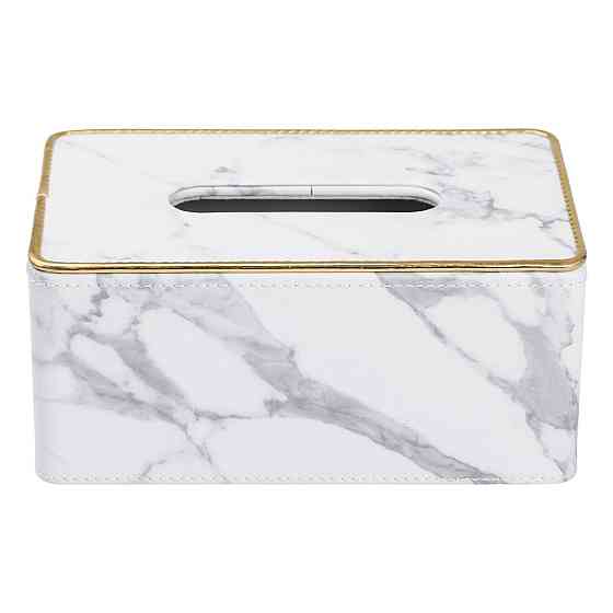 Салфетница из эко кожи 21.5х13х9 см для кафе и ресторанов Белый мрамор HP-3-202 Киев