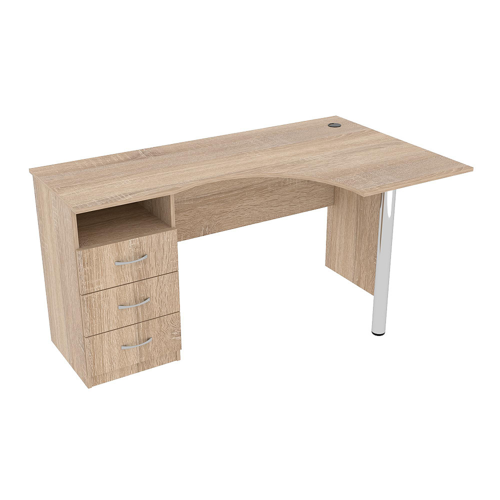 Стол угловой ОСК-2, Дуб Сонома, 1500/900/760 Львов - изображение 1