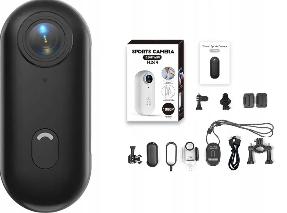 Спортивна екшн-камера Full HD 1080P 30 FPS, Wi-Fi, кут 140°, H.264, акумулятор 800 мАг, MicroSD до 256 ГБ Київ - фото 2