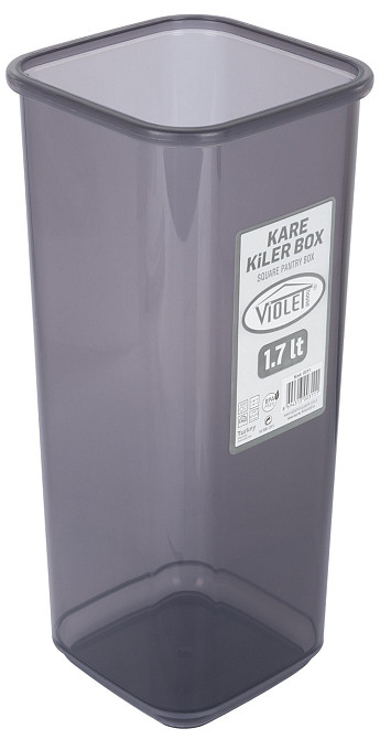 Контейнер для сипучих Violet House 0311 Transparent Black 1.7 л (6859647) Київ - фото 2