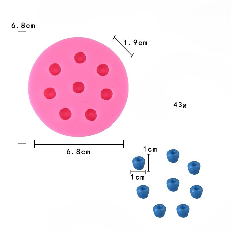 Молд силиконовый Голубика 68 мм розовый Киев - изображение 2