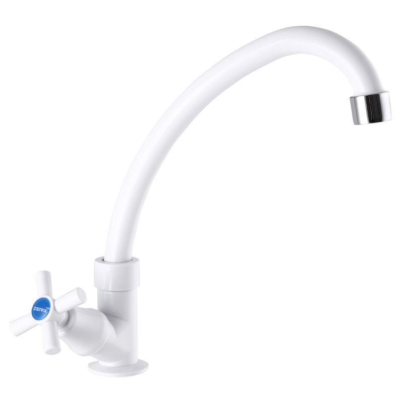 Монокран для холодної води Zerix Mono 011 білий ABS-пластик (ZX2855) Чернівці - фото 2