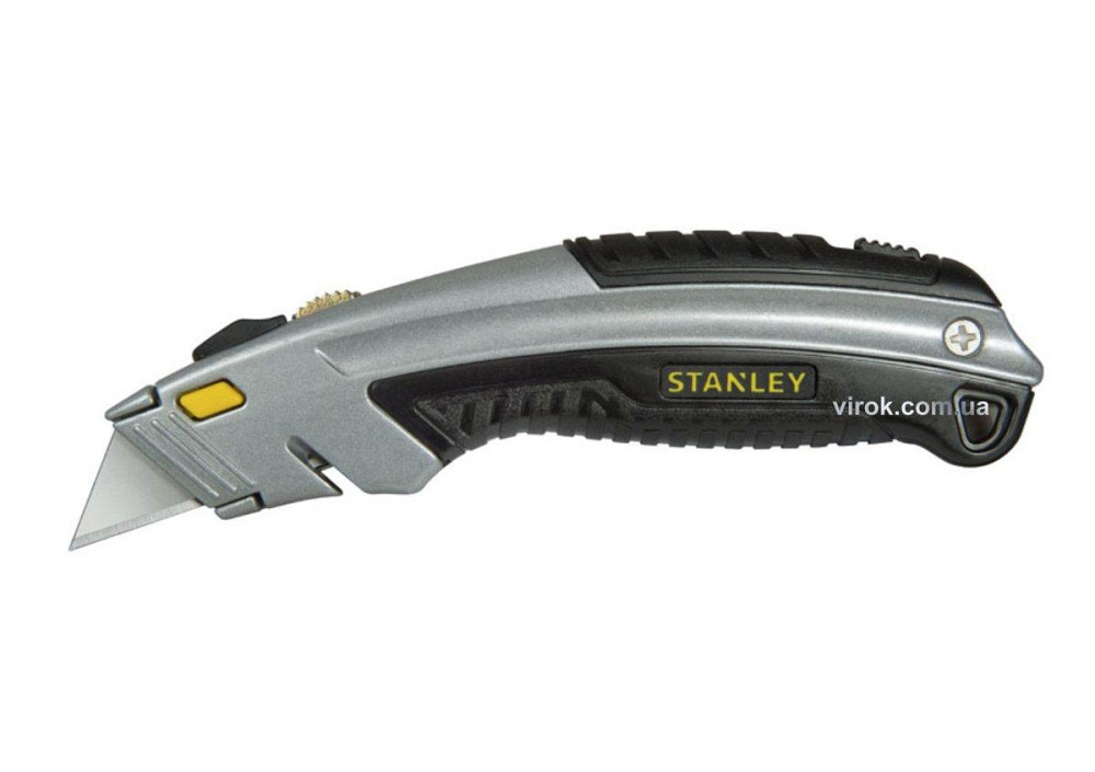 Ніж STANLEY : L= 180 мм. з висувним трапецевидним лезом, металевий корпус Одеса - фото 1