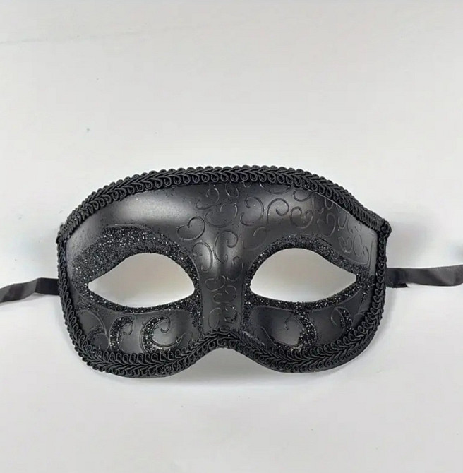 Маска карнавальная пластиковая унисекс one size черный Киев - изображение 1