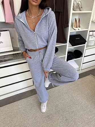 Женский прогулочный костюм двойка: зип худи и штаны двунитка Меланж, 46/48 Одесса