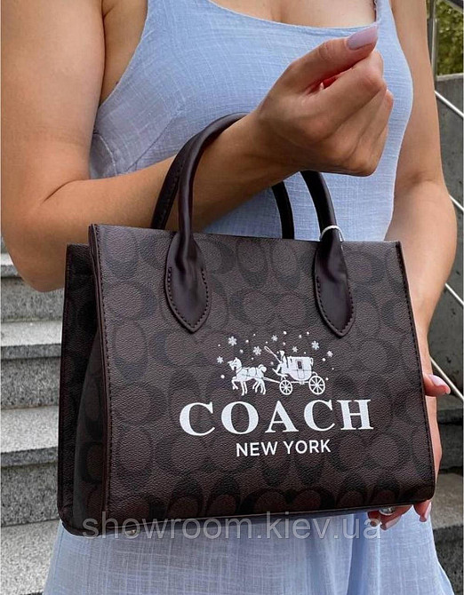 Женская коричневая сумка Coach (6612) Киев - изображение 3