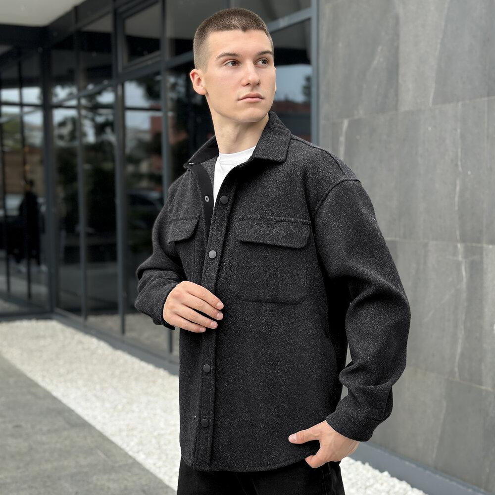 Чоловіча сорочка-пальто чорна Pobedov Mars Київ - фото 7