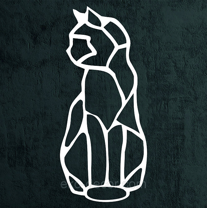 Декоративное настенное Панно «Кот» Декор на стену 70*31 см, Белый Киев - изображение 4